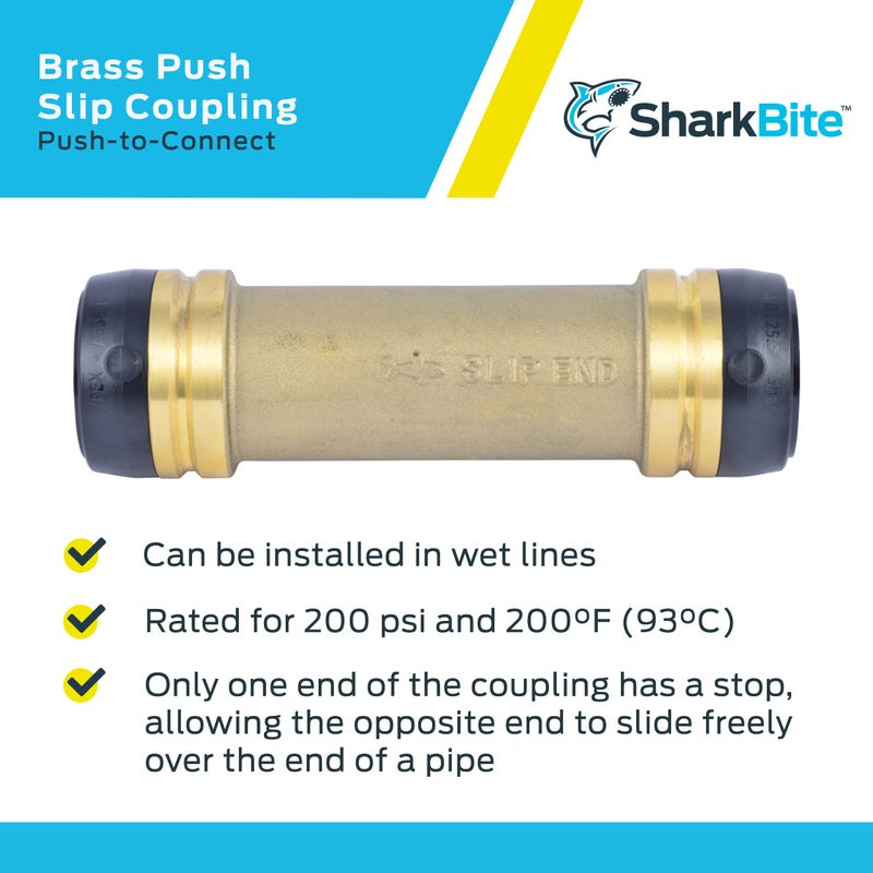 SharkBite شراكة 1-1/4 × 1-1/4 بوصة وصلة انزلاقية، تركيبة سبائك نحاسية للسباكة، UXL0635 - Image 4